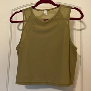 Lululemon Sculpt cropped tank in green